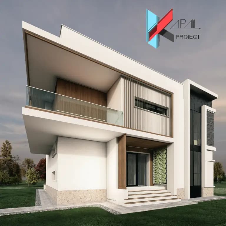 Proiect case modern K181 Locuinta unifamiliala P+1E Constanta - fatada principala Kapal Proiect